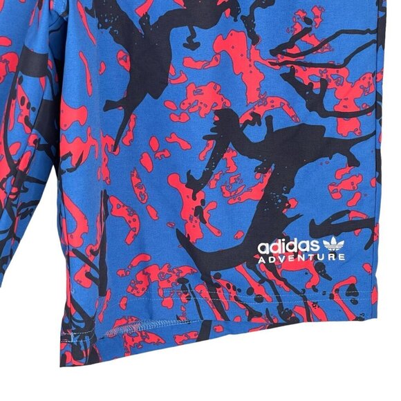 Adidas Shorts Mens Medium NWT Abstract Archive Print Streetwear Retro Basketball - Picture 3 of 7